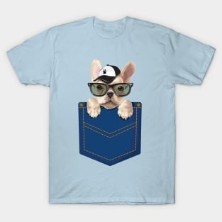 Cute Dog in Pocket T-Shirt